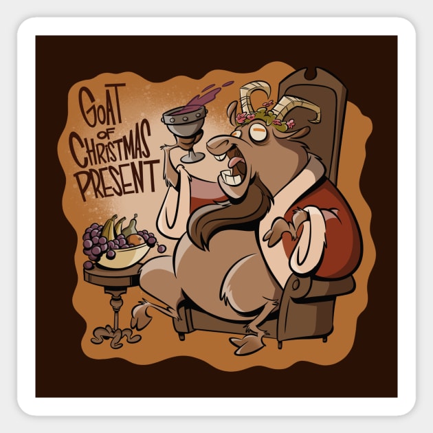 Goat of Christmas Present Sticker by westinchurch